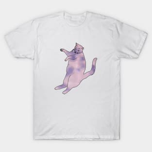 Purple Cat doing a Blep T-Shirt